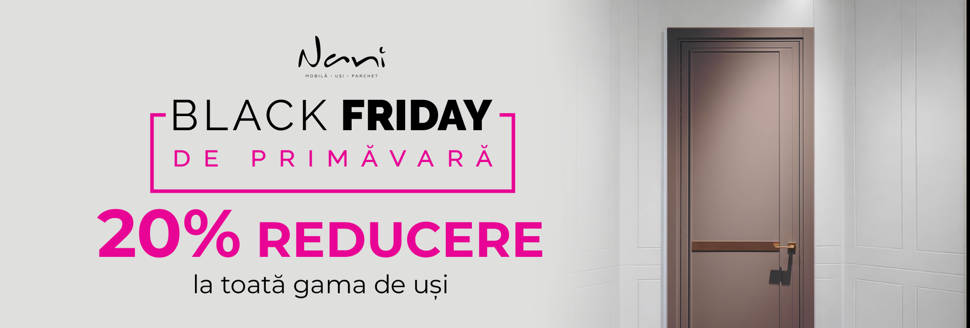 Скидка 20% на межкомнатные двери