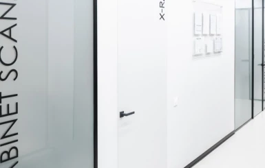 Двери филомуро скрытого монтажа для стоматологической клиники